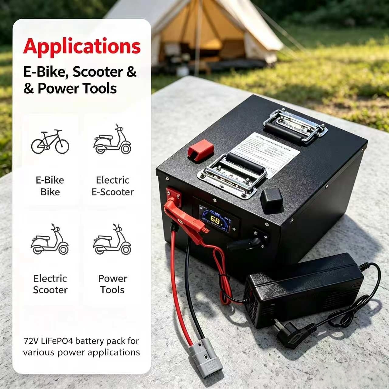 แบตเตอรี่ลิเธียม LiFePO4 แบบชา - 72V 60Ah Lifepo4 Battery Pack บทวิจารณ์และราคา
